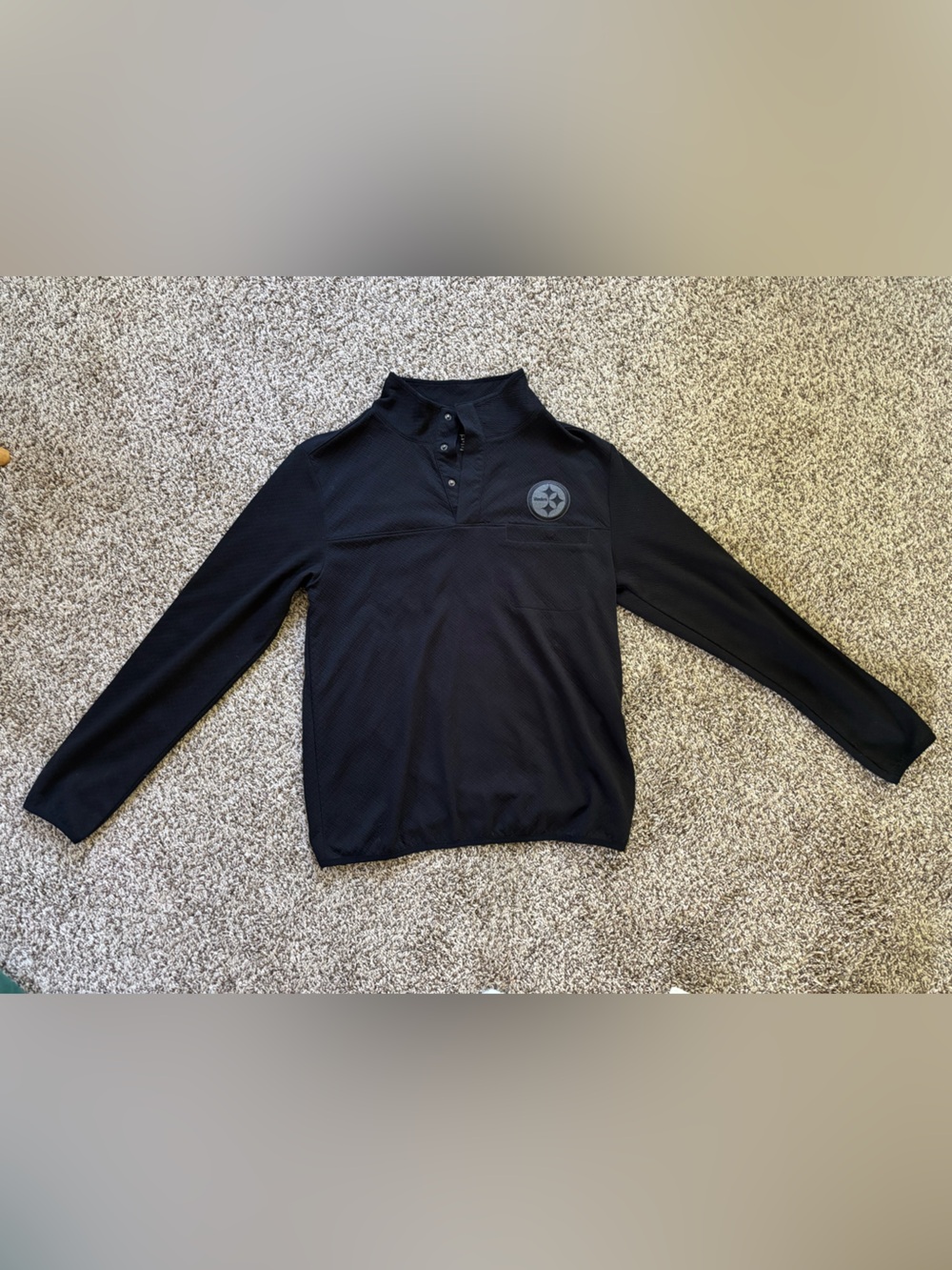 Pittsburgh Steelers Antigua Black Quarter-Snap